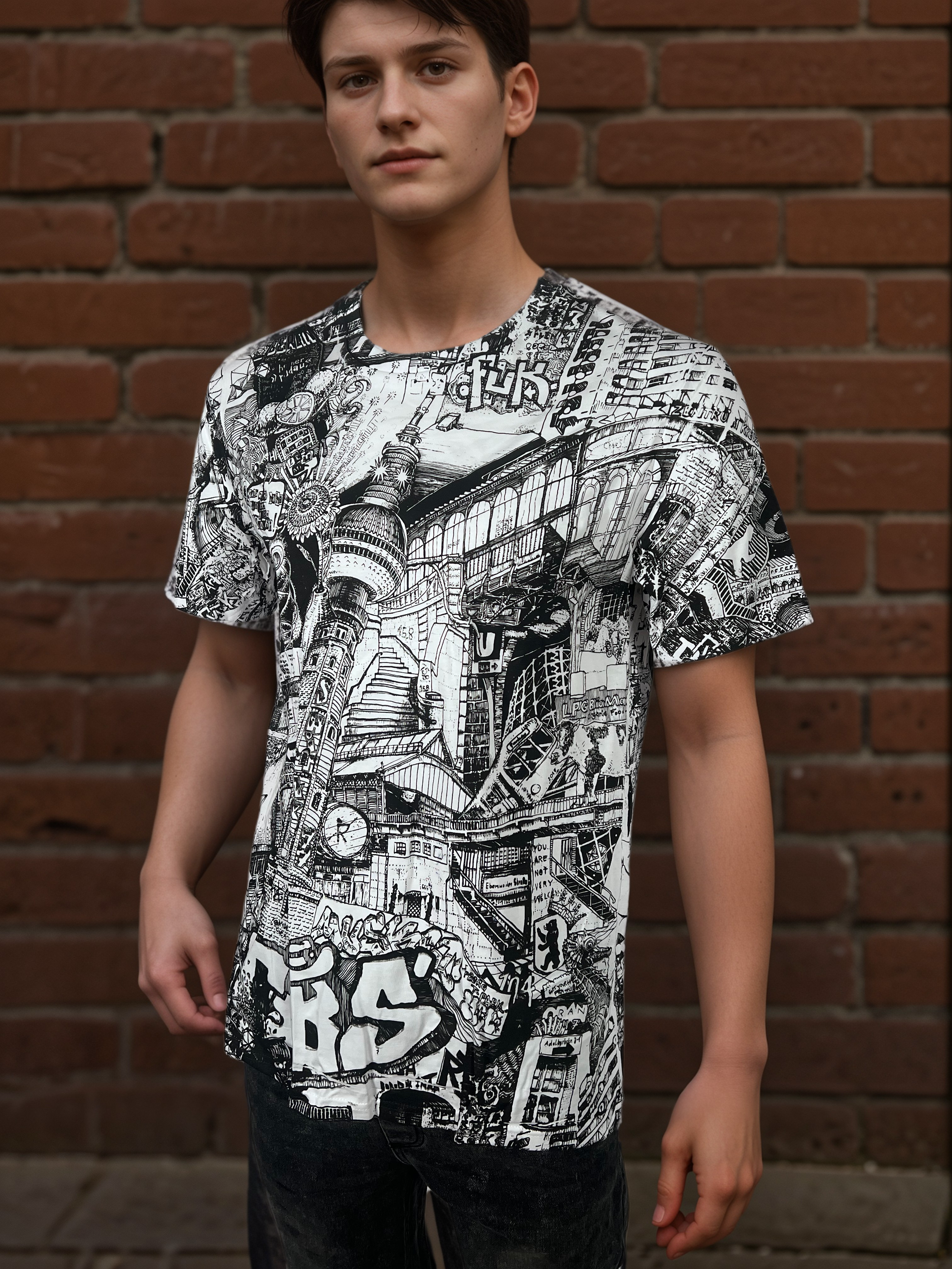 Berlin Handmade T-Shirt BLACK/WHITE